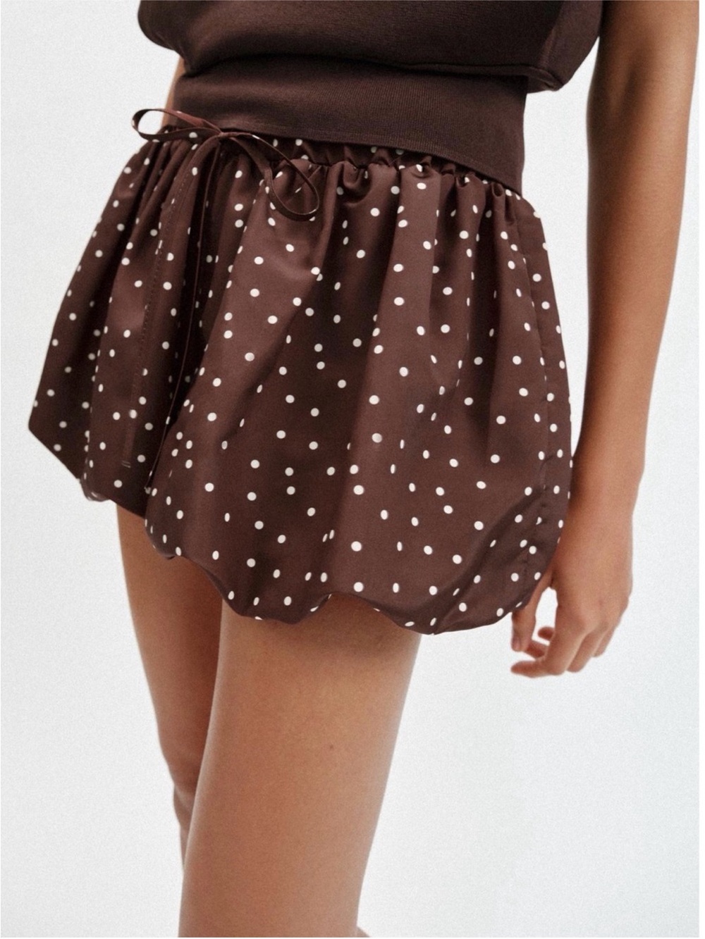 ZARA POLKA DOT BALLOON SKORT